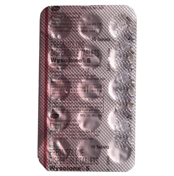 wysolone 5mg dt tablet 15's